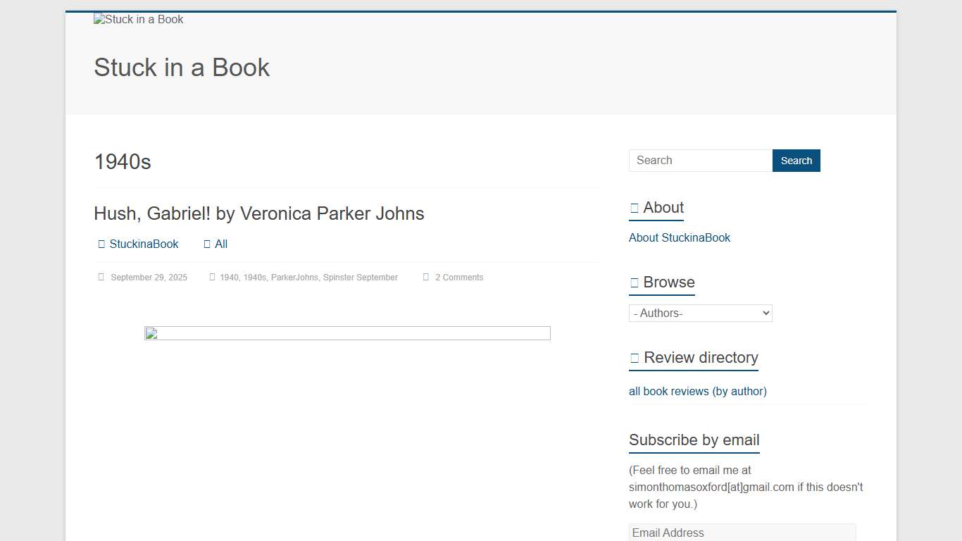 1940s – Stuck in a Book