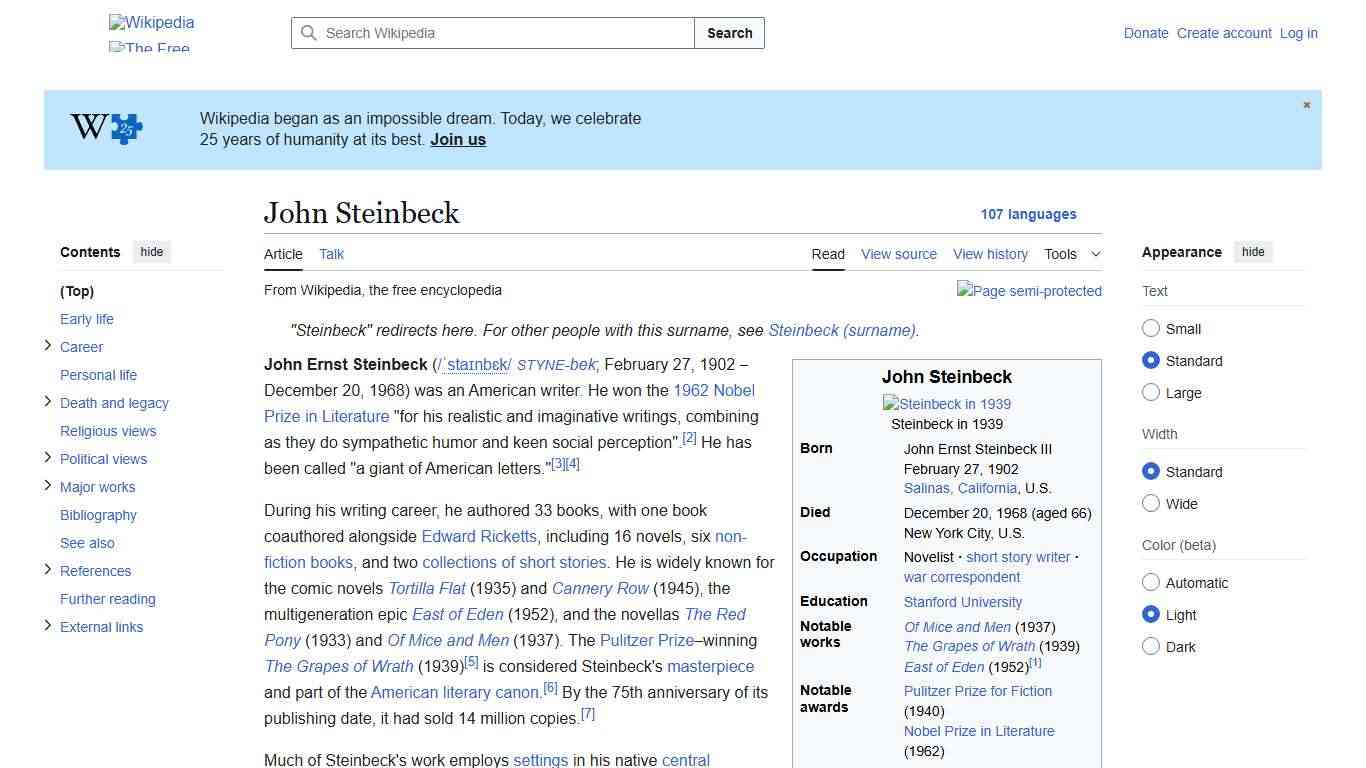 John Steinbeck - Wikipedia